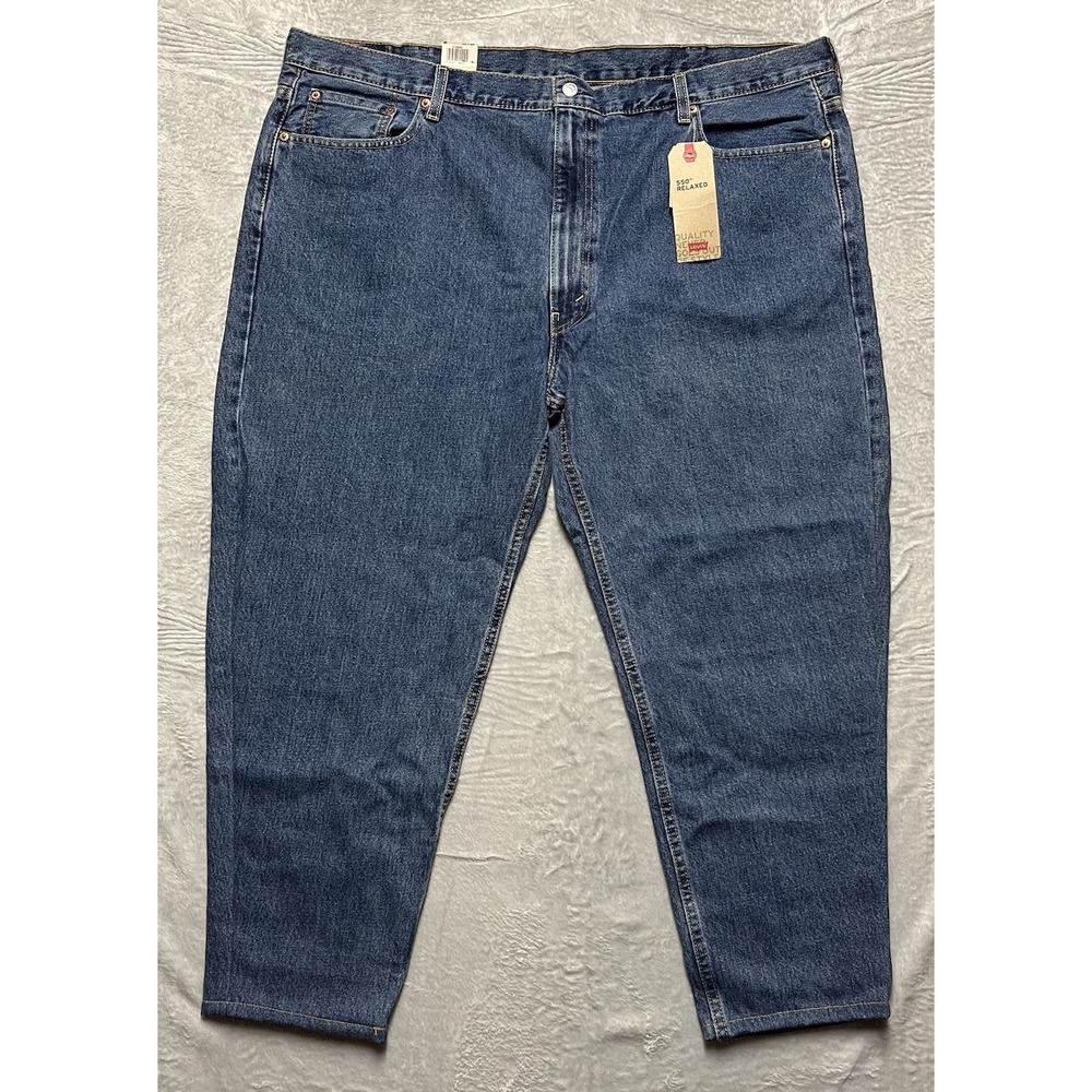 Levis 550 Jeans Mens 47x28* Blue Denim Medium Wash Relaxed Tapered Fit High Rise